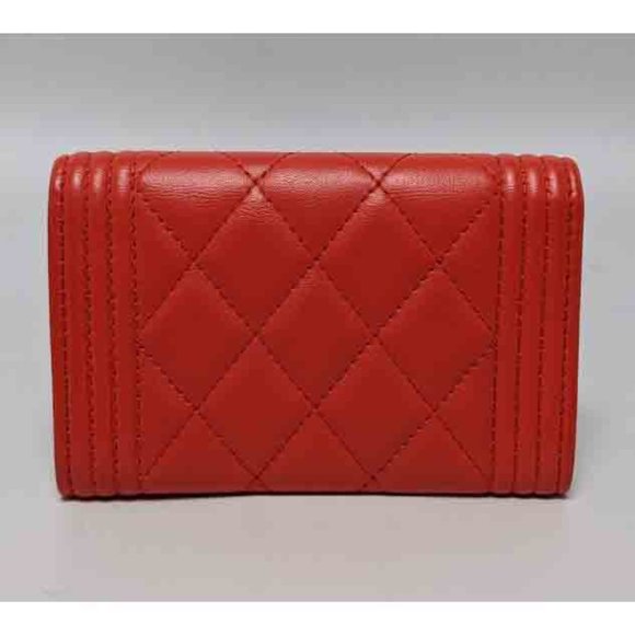 SOLD Chanel Red Boy Flap Wallet - Picture 2 of 7